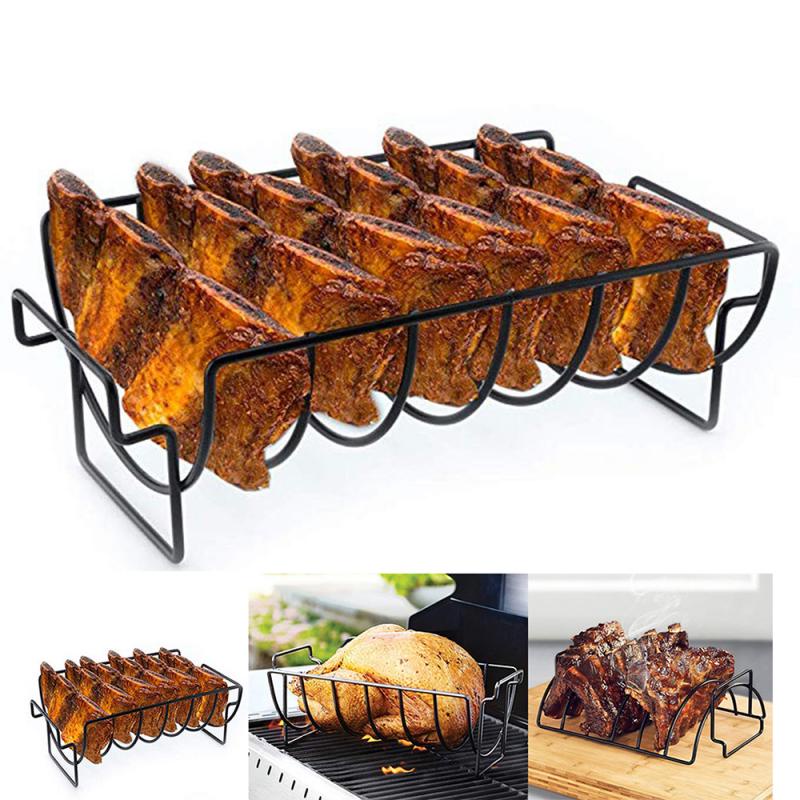 Stainless Steel BBQ Beef Chicken Leg Wing Grill Rack Barbecue