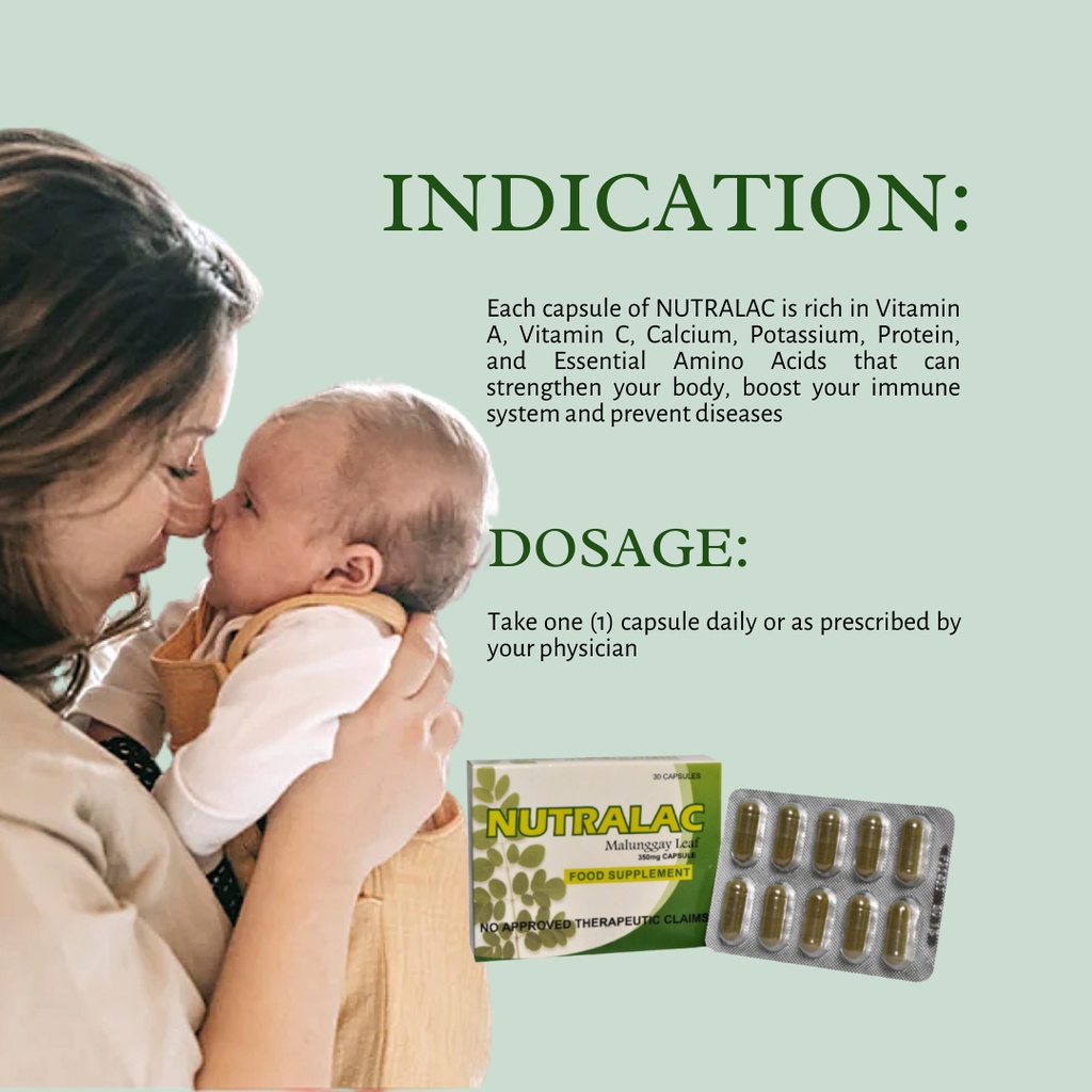 Nutralac I Malunggay Capsule I Moringa Capsule I Food Supplement I ...