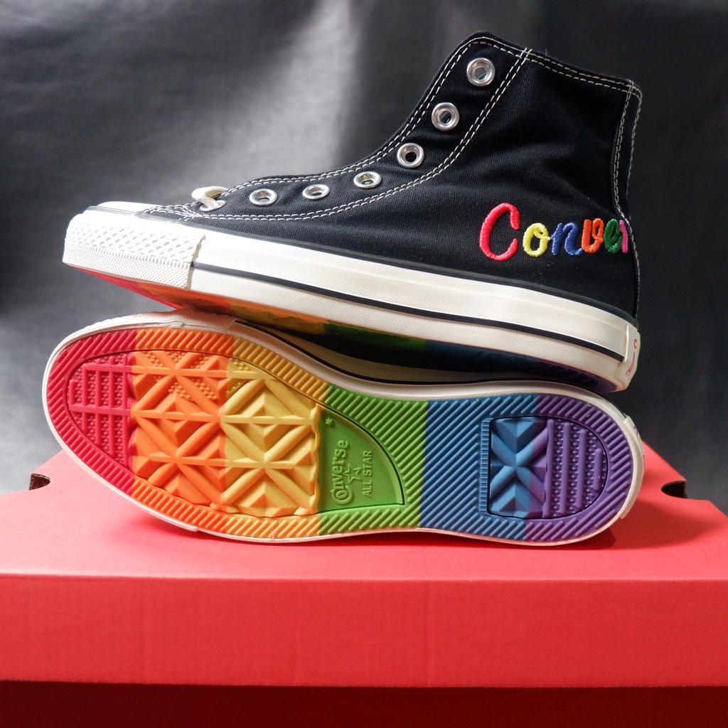 Black Converse Chuck Taylor All Star Letter High Cut Women | Shopee ...