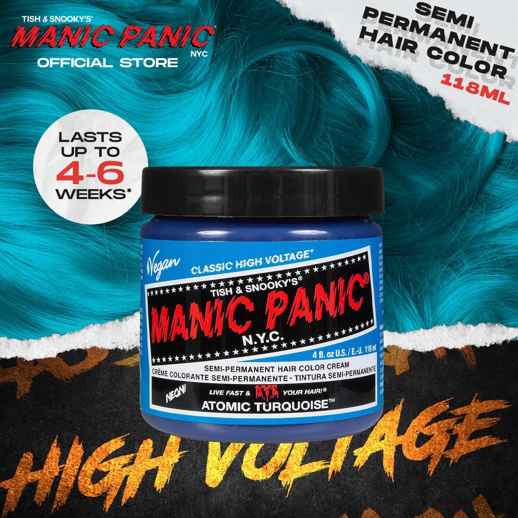 Manic Panic Classic High Voltage In Atomic Turquoise 118ml Shopee Philippines 0584