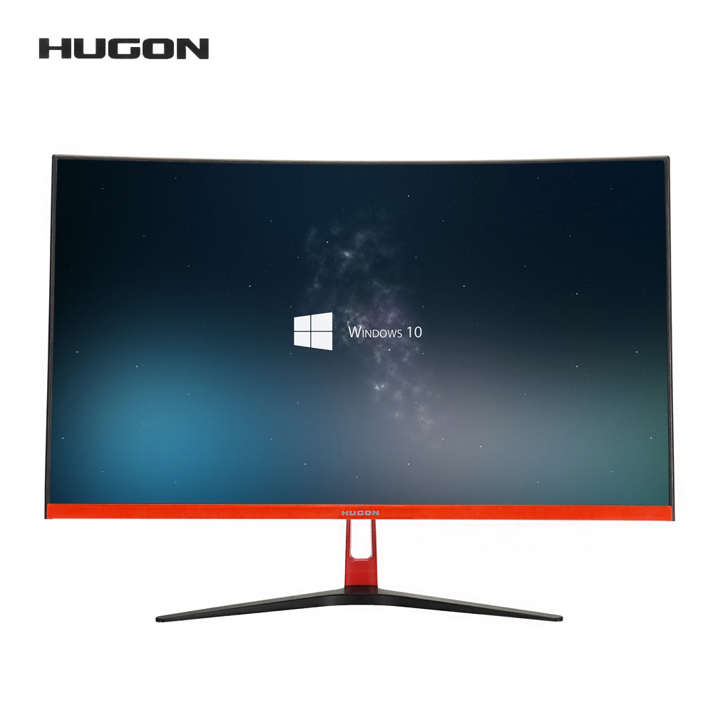 HUGON 27 Inch Curved Monitor PC 75Hz 1920*1080P LCD SPVA Computer ...