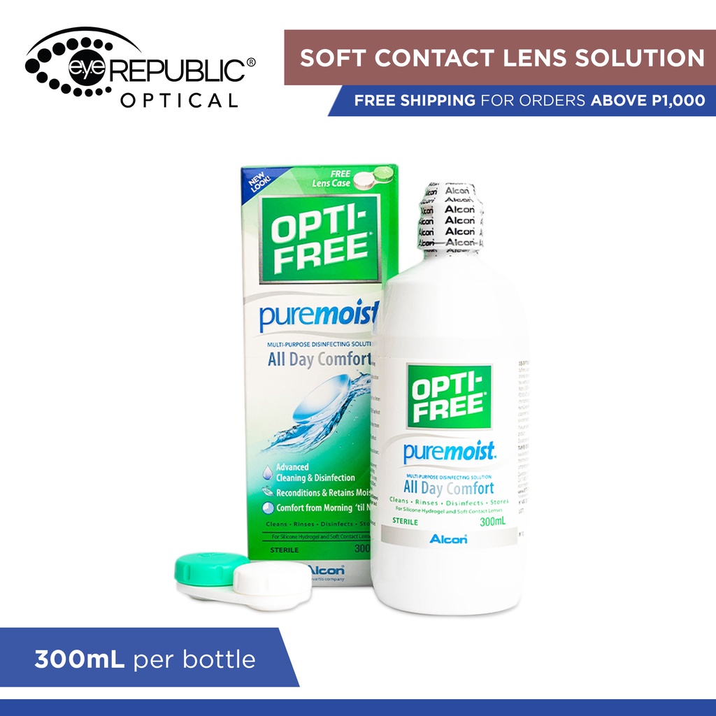 OptiFree Puremoist Lens Solutions for Soft Contact Lens + Case (90