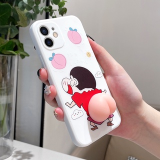 Anime Crayon Shin Chan Peach Hip Apple X Phone Case iPhone11 XR XSMAX 7p 8p Cartoon 11Pro max 12prom max