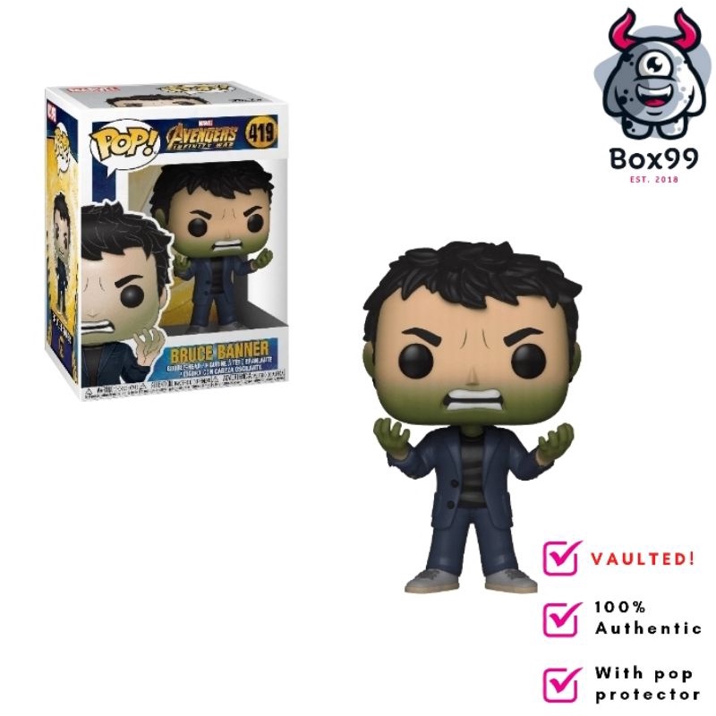Authentic Funko Pop! VAULTED Avengers Infinity War Bruce Banner