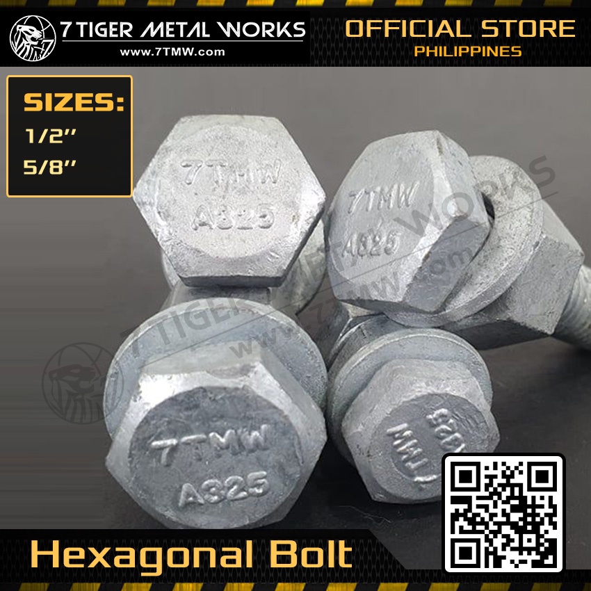 1/2 ASTM A325 Structural bolt inch Hot Dip Galvanized Hexagonal Bolt