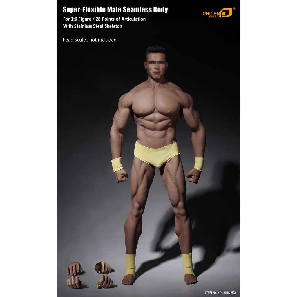 Phicen PL2016-M34 Headless Steel Bone Muscle Bodybuilding Body Arno ...