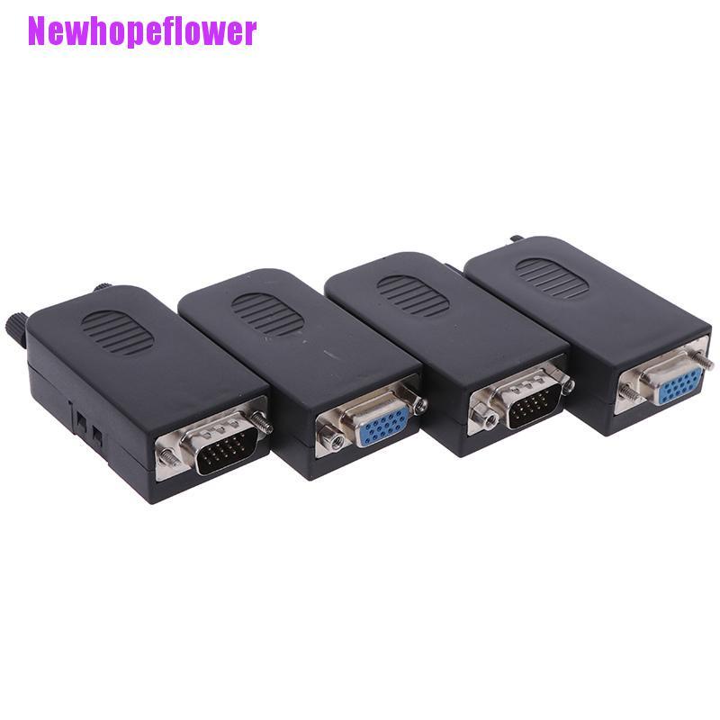 Connettore Breakout D-sub DB15 Maschio Con 2 File E Custodia | Senza Saldatura, 4 Pezzi | Per Porte Seriali E VGA