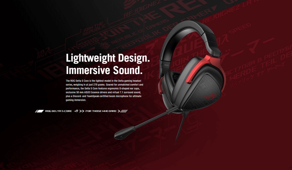 Asus ROG Delta S Core Lightweight Wired Over Ear Gaming