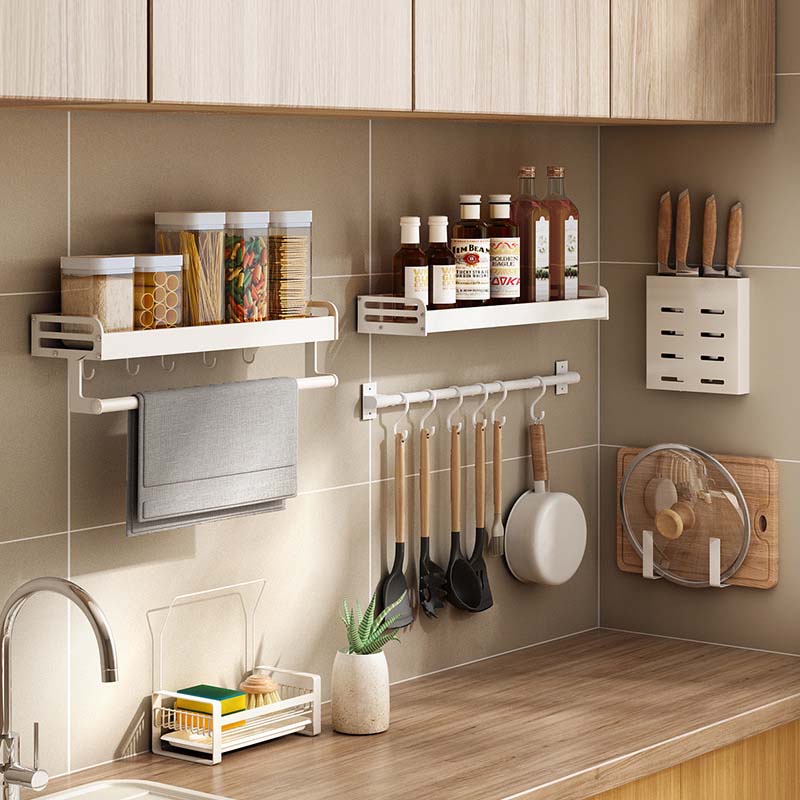 VIMI Condiments Rack Spice Rack Wall Kitchen Organizer Sponge Holder ...