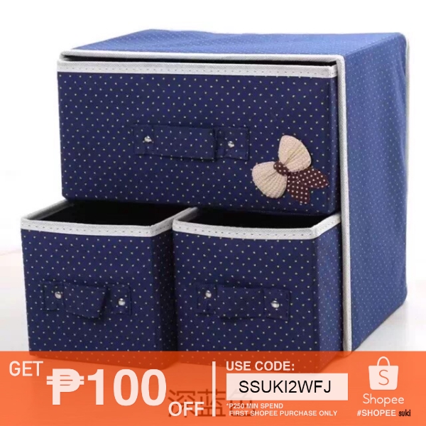 S4 Foldable Storage Box Mini Drawer Organizer Durabox Clothes Storage ...