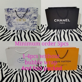 Auth Louis Vuitton 5pc Set Paper Bag Store Bag Present Wrapping