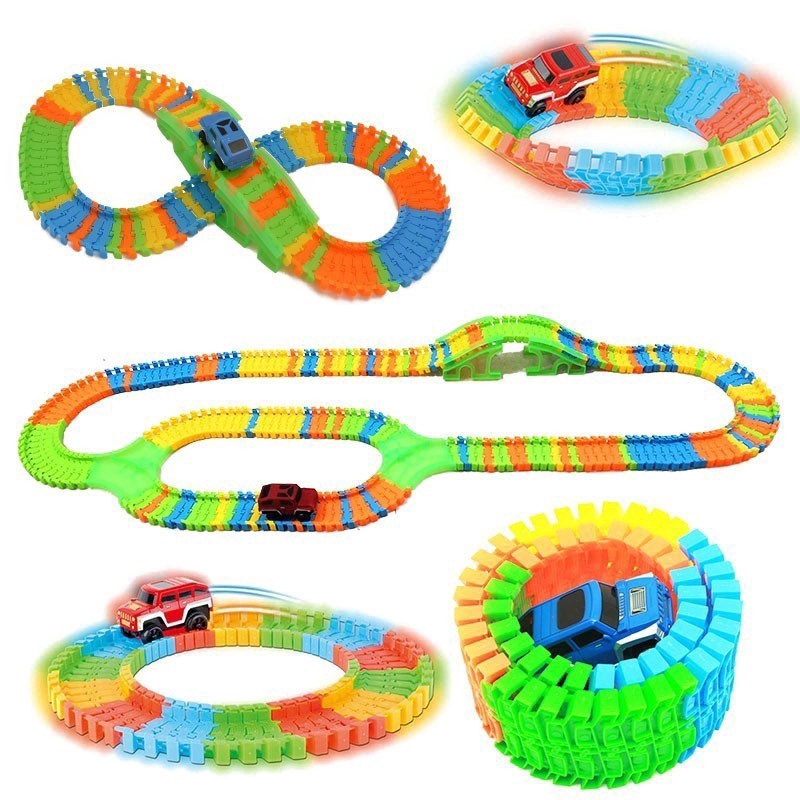 Assemble Universal Racing Set Track Car Educational Rail Car | Shopee ...