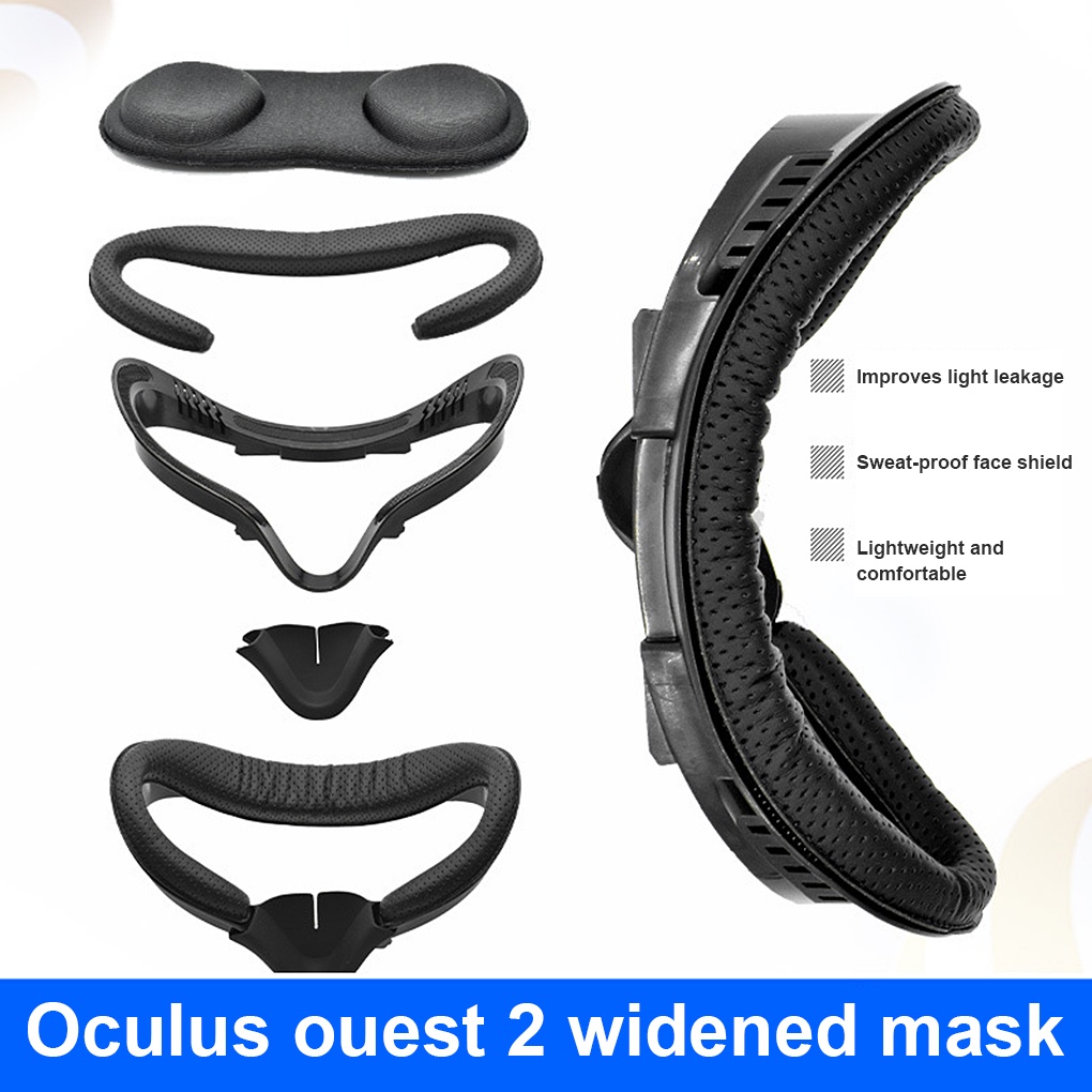 New For Oculus Quest 2 Replacement PU Widened Face Pad Cushion Face
