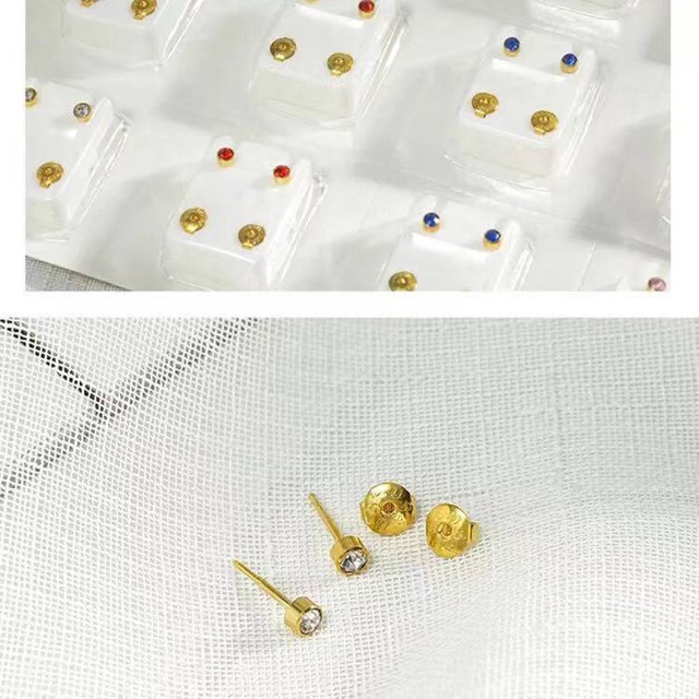 12 Pairs Ear Piercing Gun Earring Disposable Set Hypoallergenic Ear Stud  Jewelry