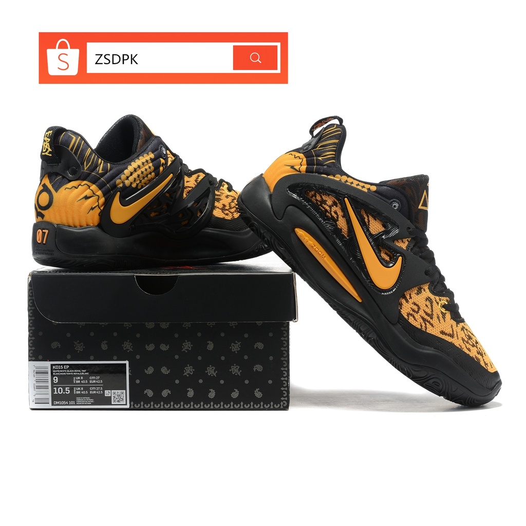 100 Original Nike Kevin Durant KD Orange Black Sports Basketball Shoes For Men Shopee Philippines