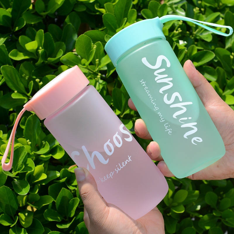 Portable Cup Water Bottle Transparent Healthy Material Student Sports