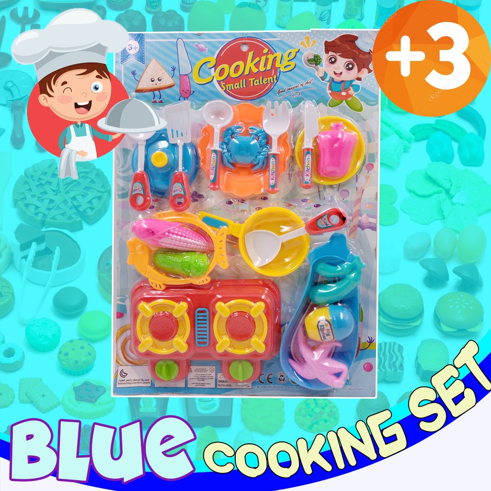 Toy Kitchen My Little Chef Pink / Blue Cooking Playset Toy Set Kitchen ...