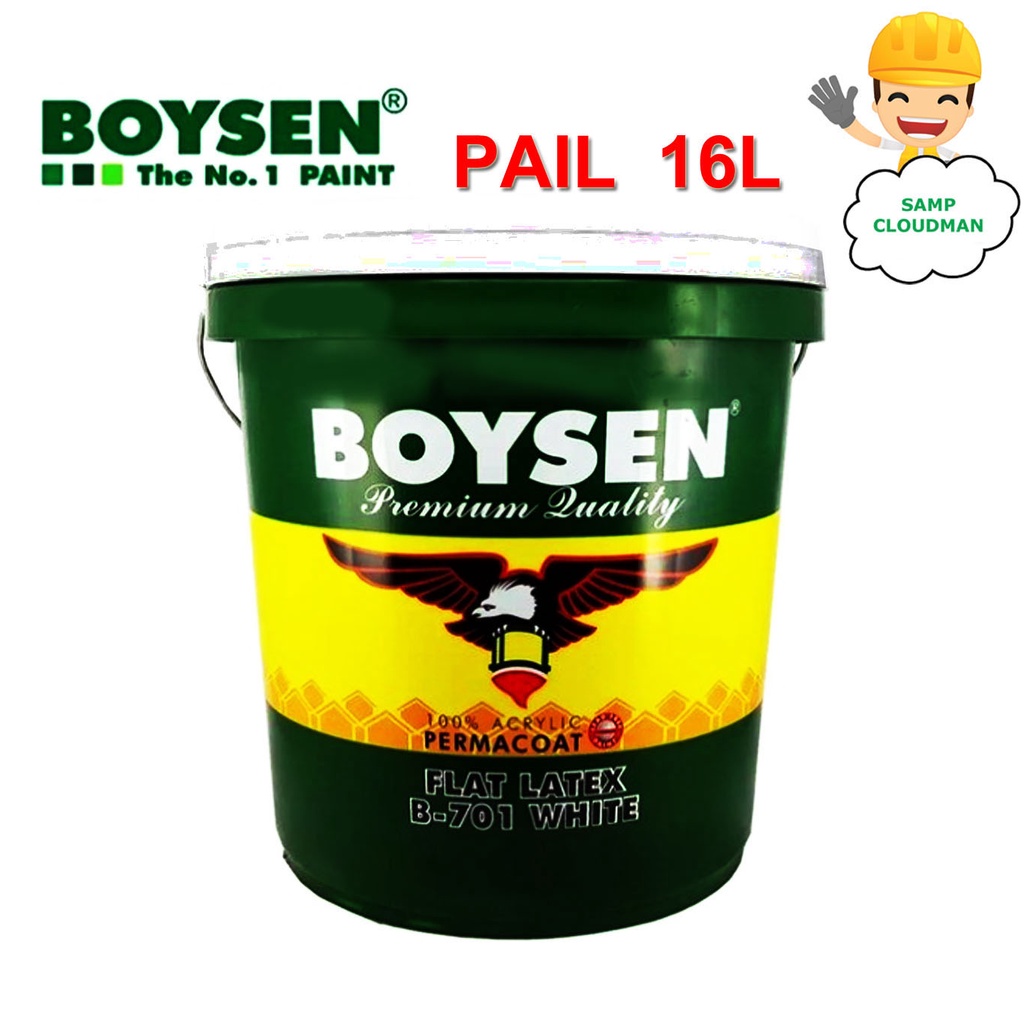 Boysen Permacoat Latex Pail 16L Arcylic Paint 16 Liters Semi Gloss Flat ...