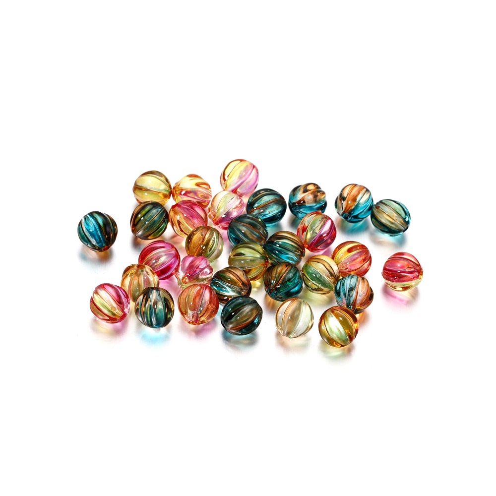 St.Kunkka Pumpkin Shaped Clear Acrylic Beads Diy Jewelry Making 30 Pcs ...