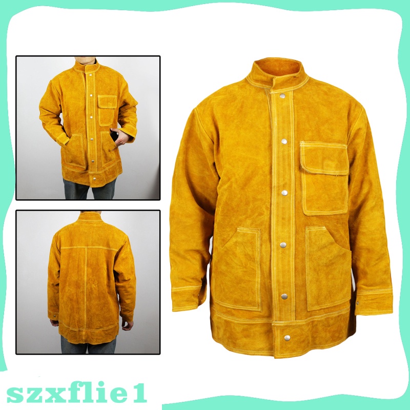 [ Summer Jacket Shirts Flame Resistant Welder Leather Clothing | Shopee ...