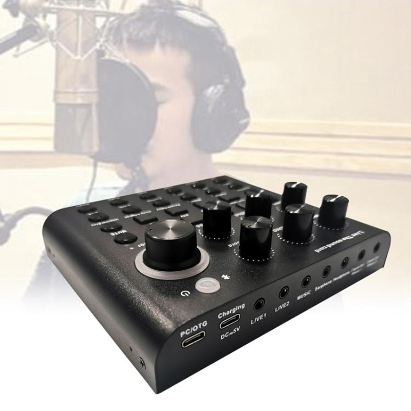 V8 Voice Changer Sound Card Bluetooth Mini Sound Mixer Board√ | Shopee ...