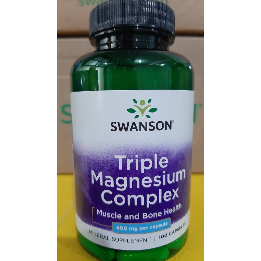 Swanson Triple Magnesium Complex 400mg 100 capsules EXPIRY April 2026