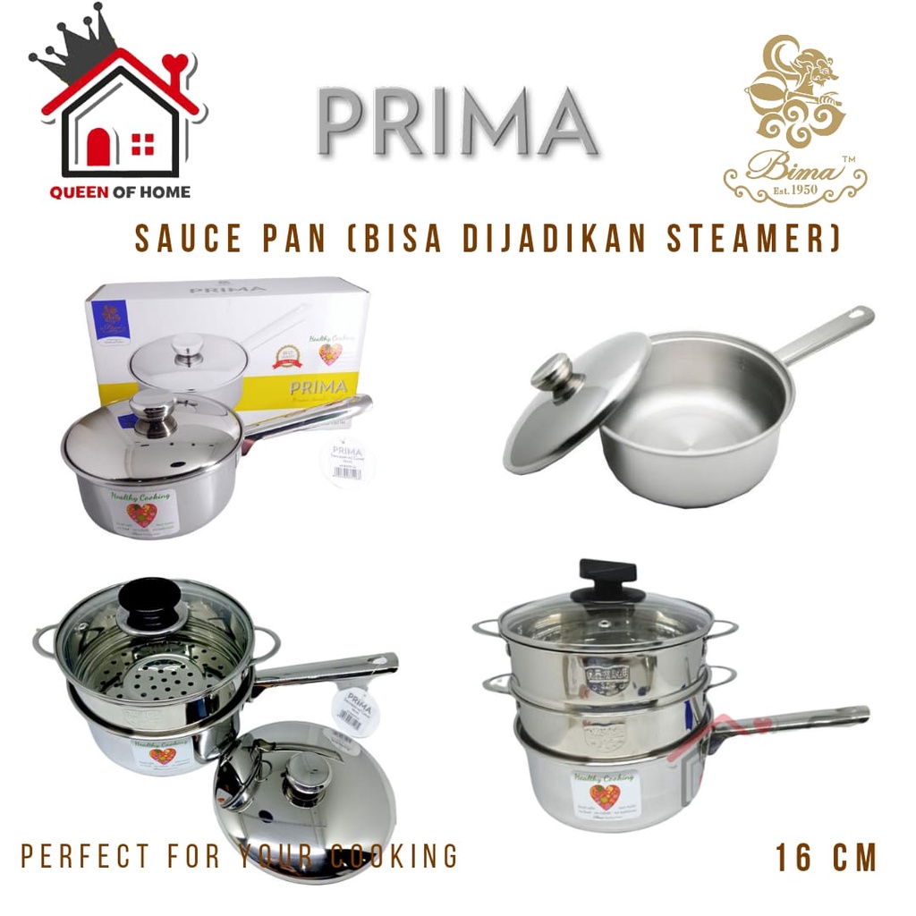 Bima Prima Series Sauce Pan B2007116 Bima Induction Casserole Stainless ...
