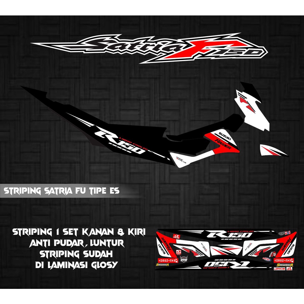 Striping STICKER Variation SATRIA FU FACELIFT TYPE S RACING | Shopee ...
