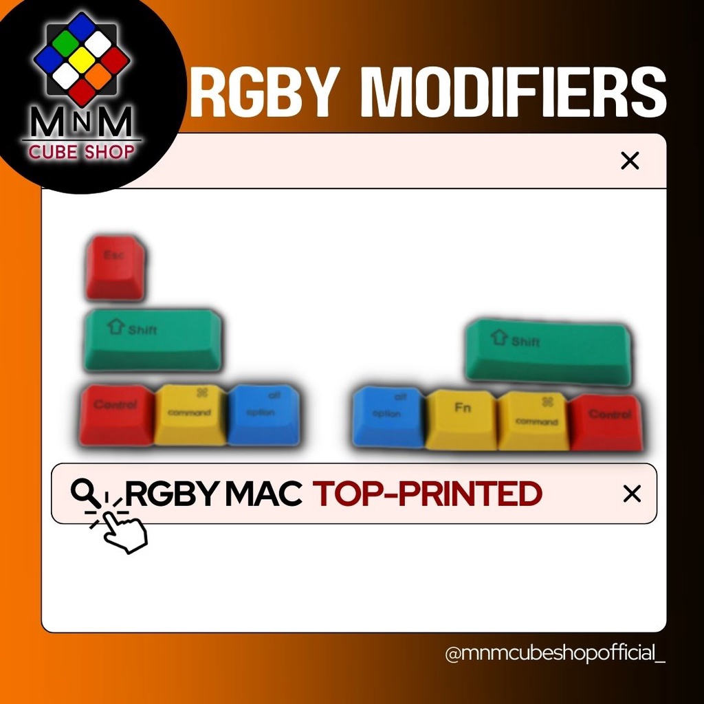 PBT SET MODIFIERS RGBY CMYK NON-BACKLIT FOR MECHANICAL KEYBOARDS ONLY ...
