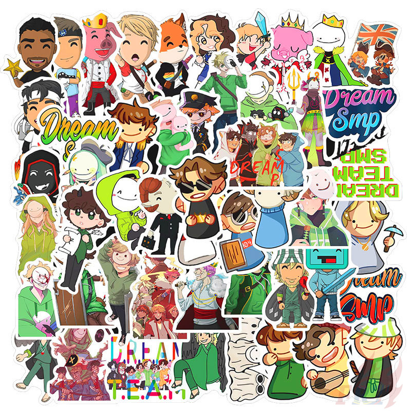 50Pcs/Set Dream SMP War Series 04：Dream Team VS L'manberg Stickers DIY ...