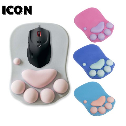 Cat Paw mouse Pad with wrist support Cartoon Soft Silicone Rests Wrist ...