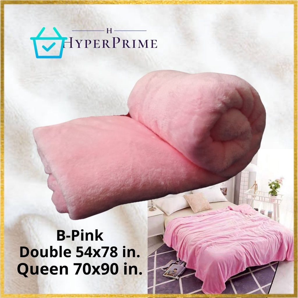 Coral Fleece Blanket Queen Size Plian Shopee Philippines