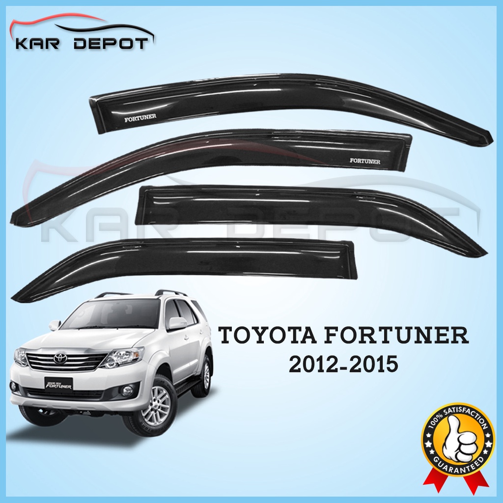 Toyota Fortuner 2012-2015 Black Rain/Sun Guard Window Visor | Shopee ...