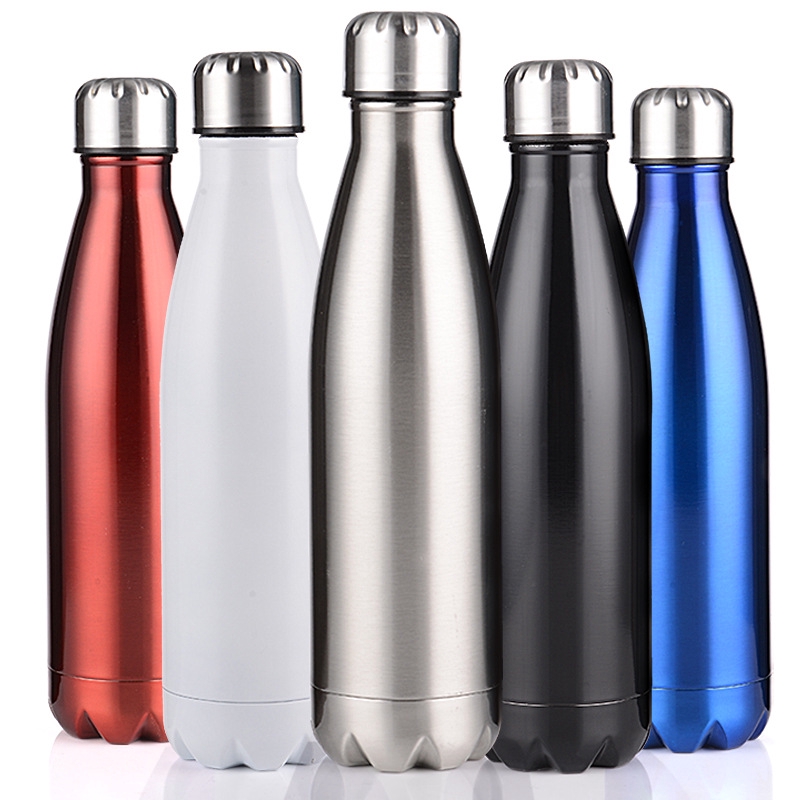 DoubleWall Insulated Vacuum Flask Stainless Steel Water Bottle shape of Cola OlMP Shopee