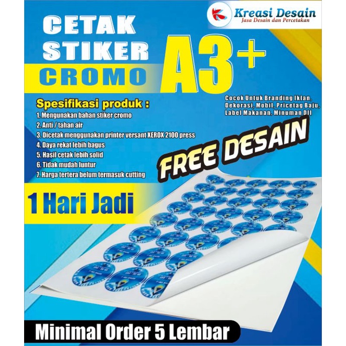 Print Cromo a3 Packaging LABEL Sticker FREE Design | Shopee Philippines
