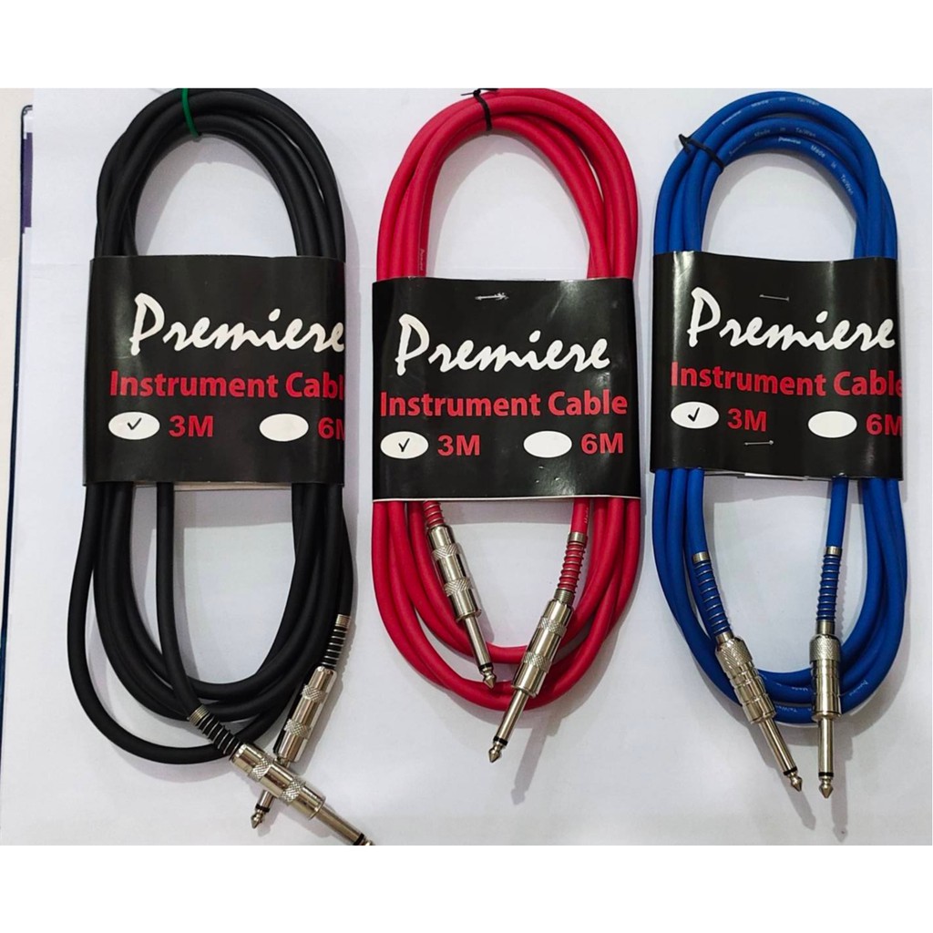 Premiere Electric Guitar Cable wire Cord No Noise Shielded Bass Cable