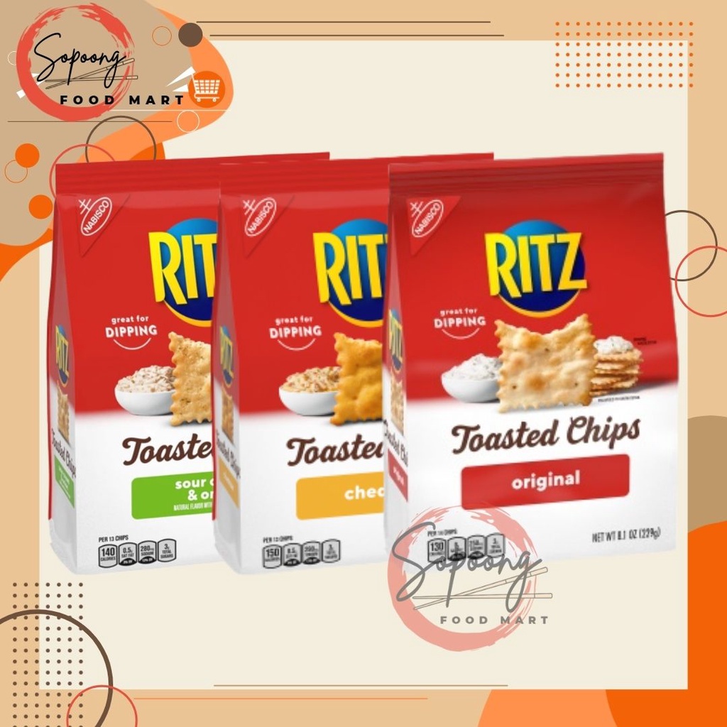 Nabisco Ritz Toasted Chips 229g (Original/Cheddae/Sour Cream & Onion