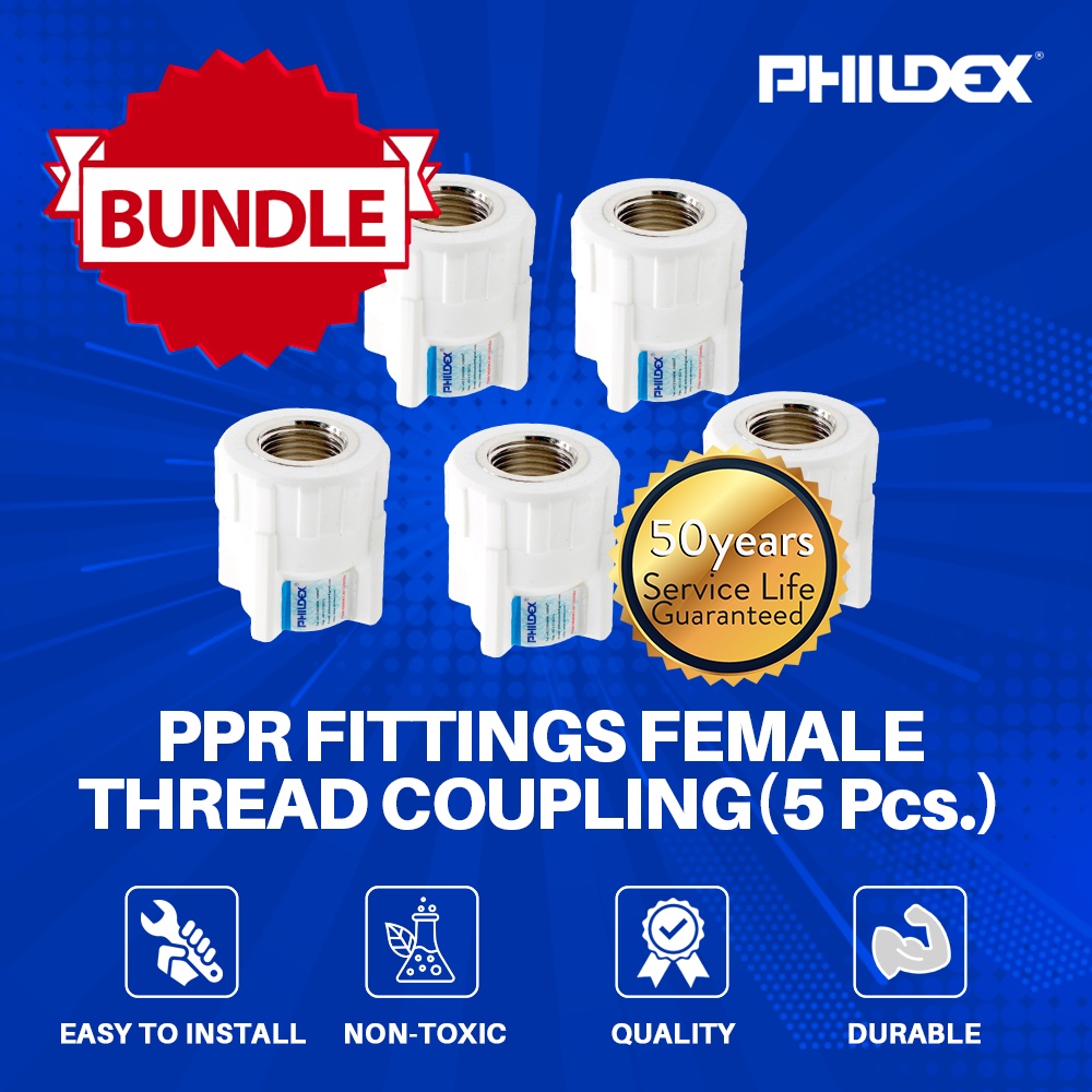PHILDEX PPR Fittings - Female Thread Coupling | Shopee Philippines