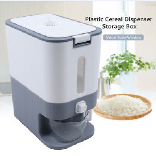 8-10kg Rice Dispenser and Storage with measuring cup, Whole Grains ...