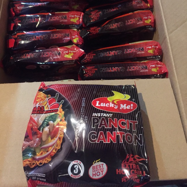 Lucky Me Instant Pancit Canton 60 Grams Chilimansi And Extra Hot Chili Shopee Philippines