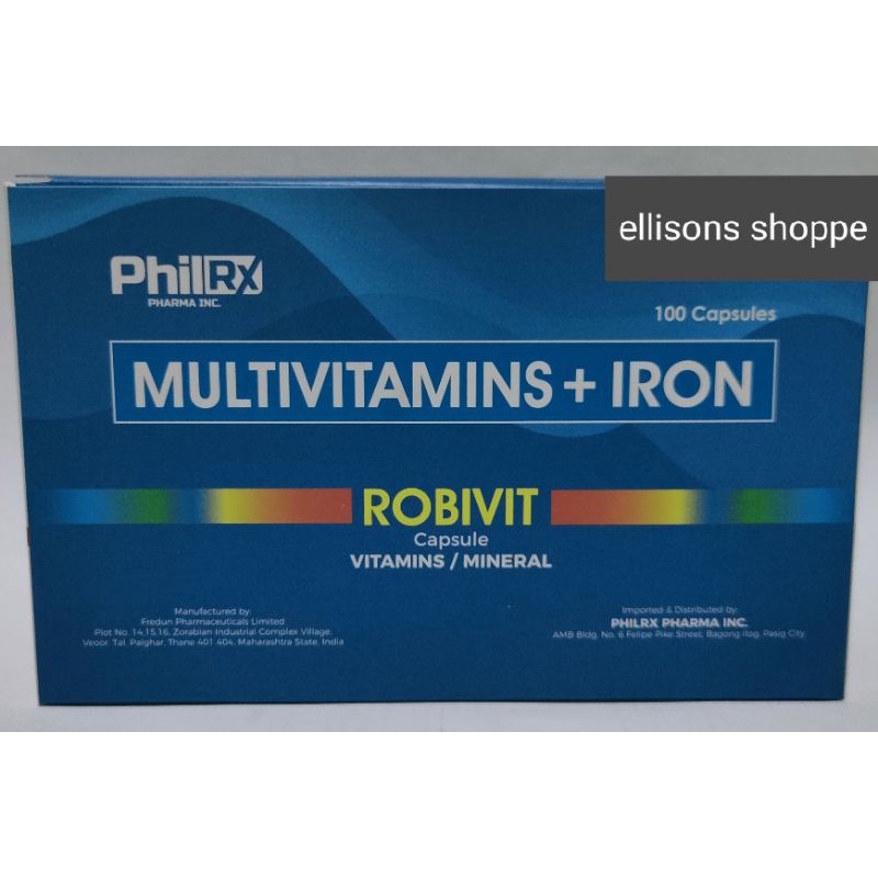 Robivit / Vonwelt Multivitamins + Iron 100 Capsules Shopee Philippines