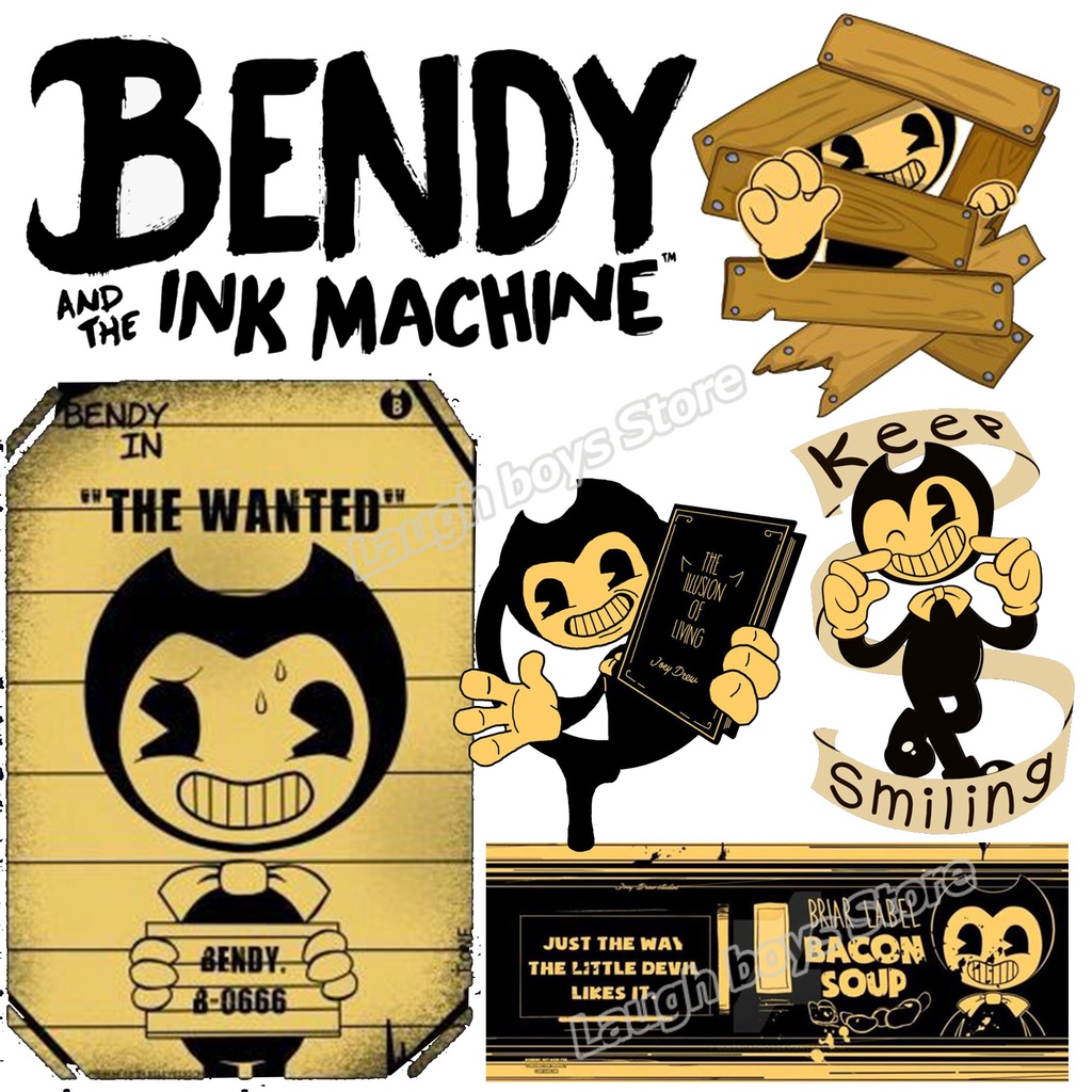 Bendy Thermal Transfer Stickers A-Level Washable Boy Clothes Iron on ...