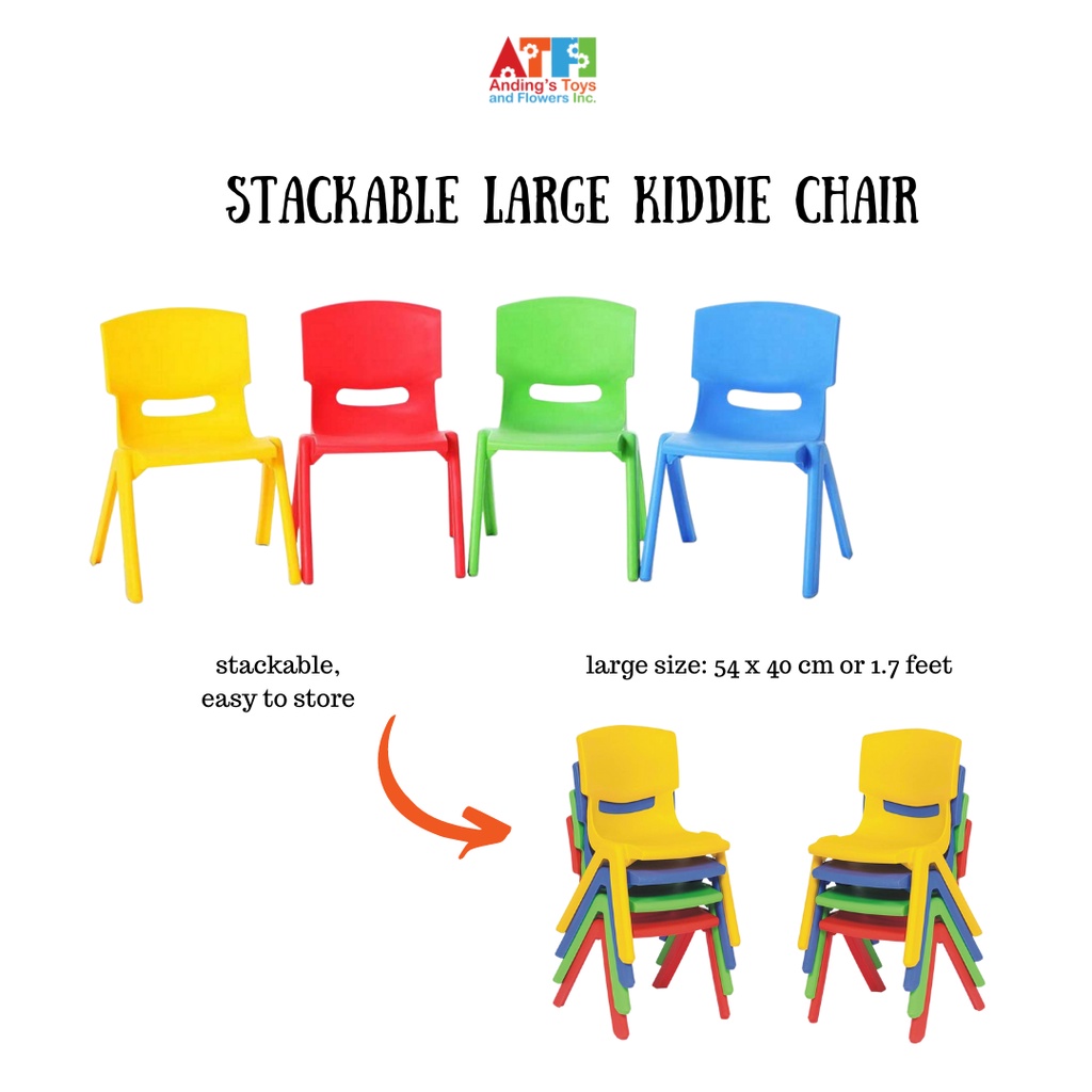 Large Kiddie Chair Study Chairs Mini Stool Kids Furniture Stackable Eco