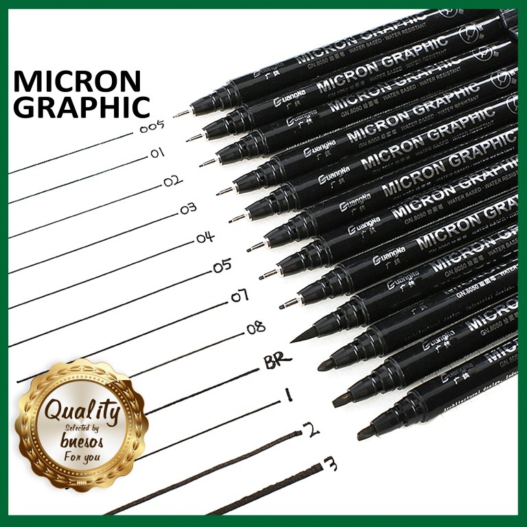 bnesos Stationary School Supplies Micron Graphic Pens Micron Pen (12 ...