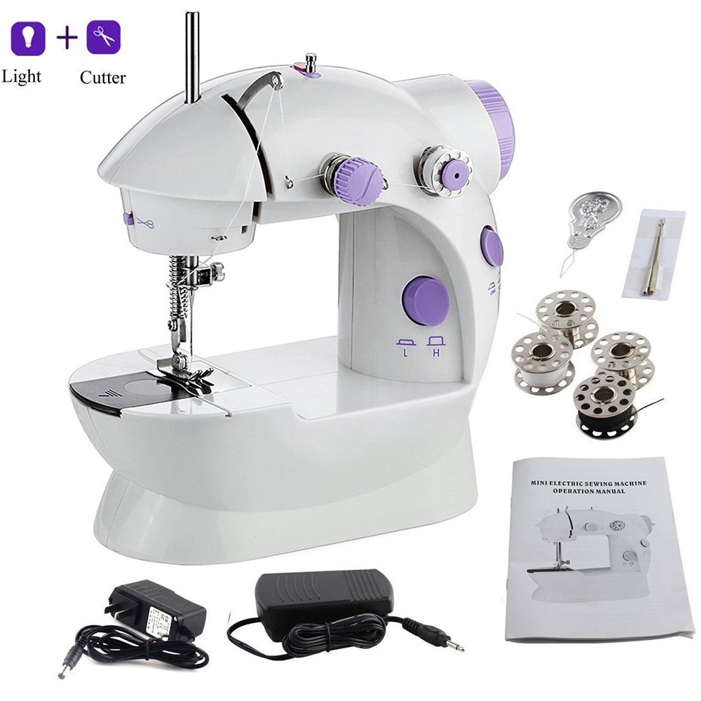 Black Mini Sewing Machine For Beginner, Dual Speed Portable Sewing Machine