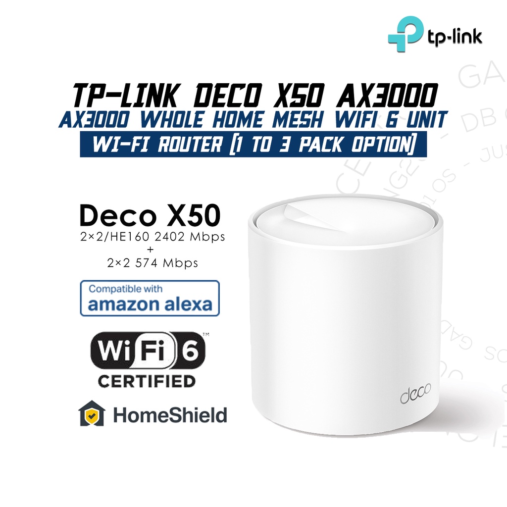 TP-LINK DECO X50 AX3000 DUAL BAND WHOLE HOME MESH WIFI 6 SYSTEM AP MODE ...