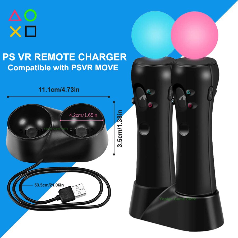 PS4 PS VR Move Dual Controller USB Charger Gamepad Charging Dock ...