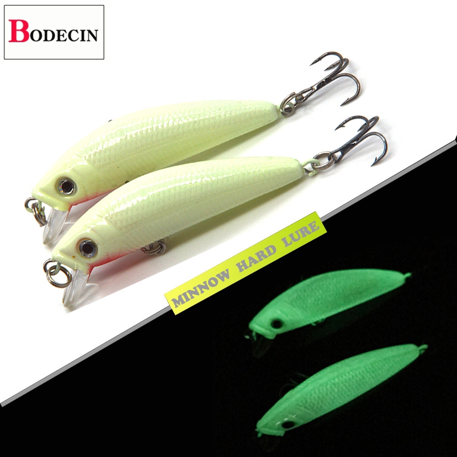 2pc Artificial Sea Fishing Gear Lures Minnow 3d Luminous Baits For