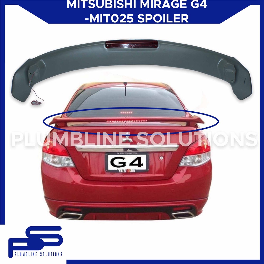 UNPAINTED SPOILERS Mitsubishi Mirage G4 Sedan / Hatchback ALL YEARS