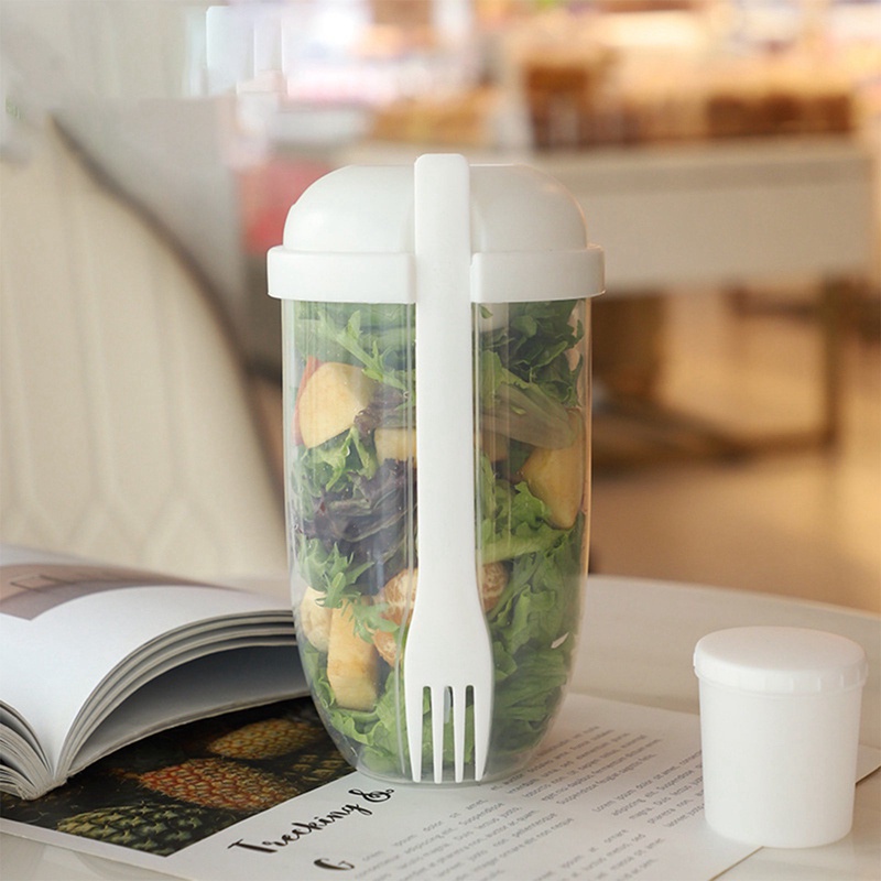 Aqtten Bottle Salad Container For Lunch Carry To Go Bottle-Shaped Salad ...